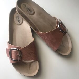 Arizona Jean Company Slide Sandals. Salmon. Size 9